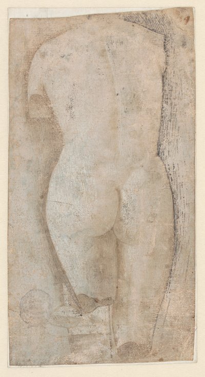 Skitse af klassisk skulptur af typen Venus Pudica af Benozzo Gozzoli