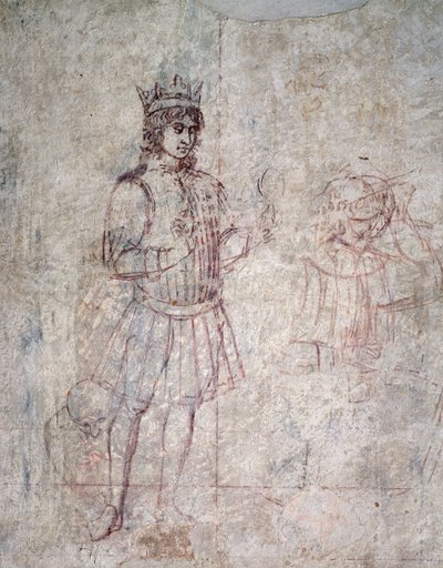 Tilbedelse af Magi, detalje af sinopia af Benozzo di Lese di Sandro Gozzoli