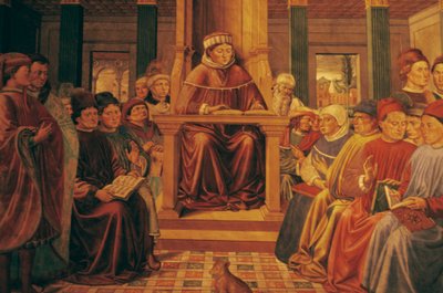 Augustin underviste i retorik i Rom af Benozzo di Lese di Sandro Gozzoli
