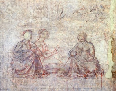 Historier om Jakob og Esau, af Benozzo Gozzoli (1421-1497), synopia (undertegning), detalje af Benozzo di Lese di Sandro Gozzoli
