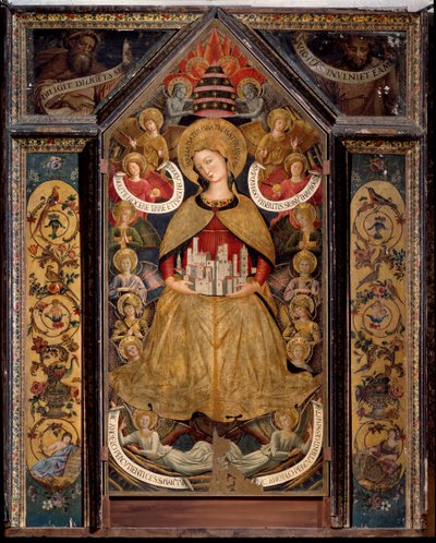 Englenes jomfru (olie på panel af Benozzo di Lese di Sandro Gozzoli
