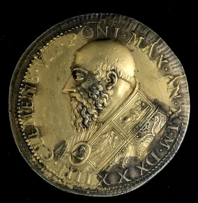 Medaillon med portrættet af paven Clément VII af Benvenuto Cellini