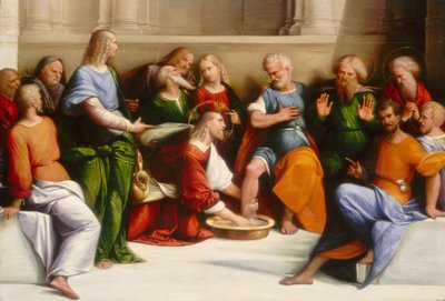 Kristus vasker disciplenes fødder, ca. 15201525. af Benvenuto Tisi da Garofalo