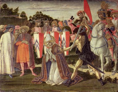 St. Fabians martyrium (panel) af Benvenuto di Giovanni