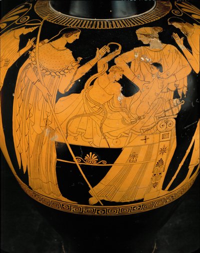 Den unge Herakles kæmper mod to slanger, der er sendt af Zeus