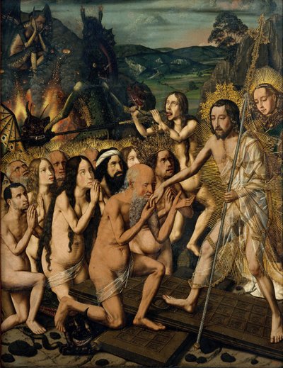 Kristi nedstigning til Limbo, ca. 1475 (olie på træ) af Bermejo