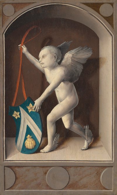 Putto med våben fra Jacques Coëne [omvendt], ca. 1513. af Bernaert van Orley