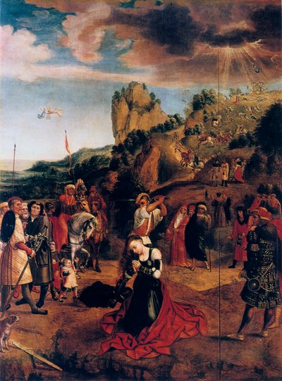 Sankt Katarinas martyrium, 1500-tallet. af Bernard van Orley