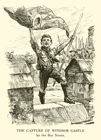 Capture of Windsor Castle (gravering) af Bernard (after) Partridge