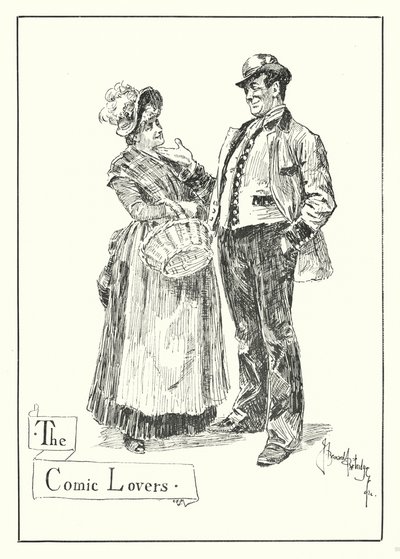 The Comic Lovers (gravering) af Bernard (after) Partridge