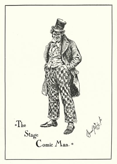 The Stage Comic Man (gravering) af Bernard (after) Partridge