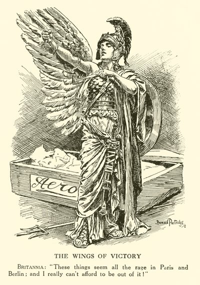 Wings of Victory (gravering) af Bernard (after) Partridge