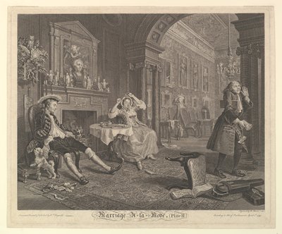 Ægteskab A-la-Mode, Tavle II, april 1745. af Bernard Baron