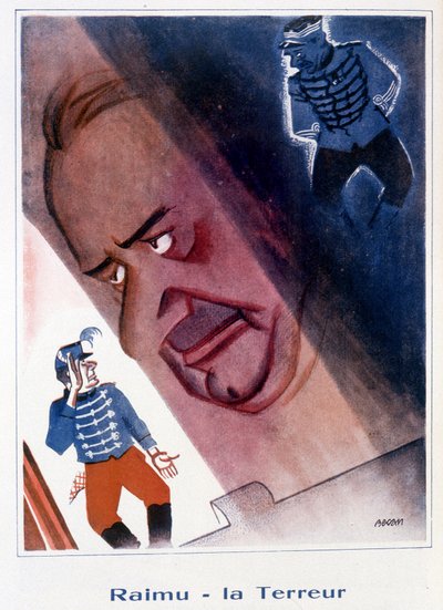 Raimu: Terroren - Illustration af Bernard Becan (Bernhard Kahn) (1890-1943) i "" Fantasio""" af 15/11/1932 af Bernard Becan