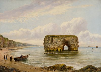 Marsden Rock, ca. 1880-1900 (olie på lærred) af Bernard Benedict Hemy