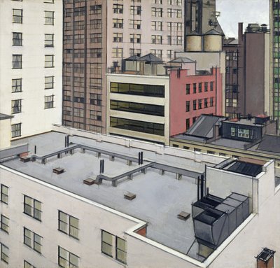 Roofs of New York, ca. 1930 (olie på lærred) af Bernard Boutet de Monvel