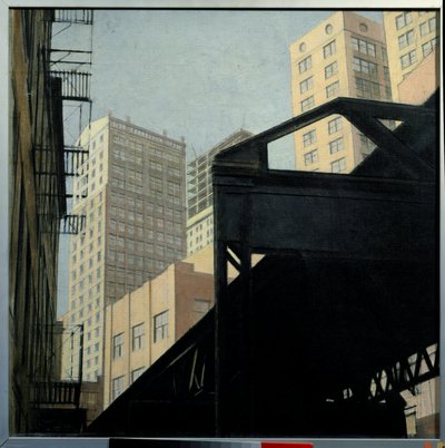 View Of New York, 20. århundrede (olie på lærred) af Bernard Boutet de Monvel