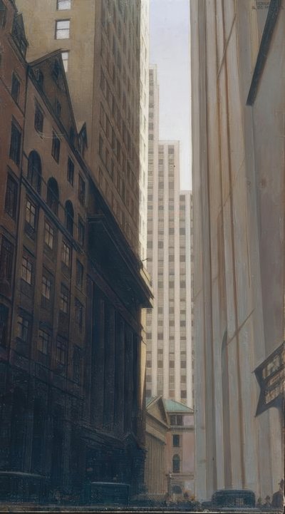 Udsigt over Wall Street af Bernard Boutet de Monvel