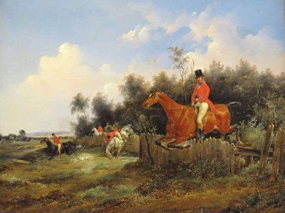 Jagtscene af Bernard Edouard Swebach
