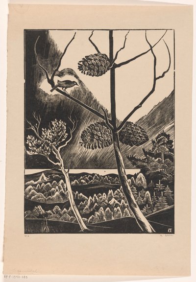 Dennentak (original titel på objekt) af Bernard Essers (signed by artist)