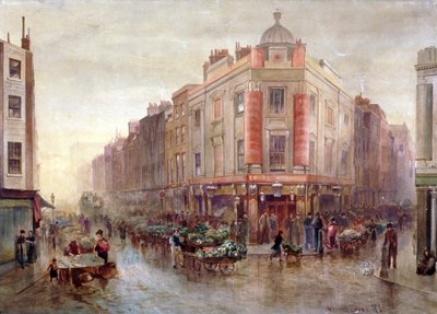 Marked en søndag morgen i Seven Dials, Holborn, London, 1878. af Bernard Evans