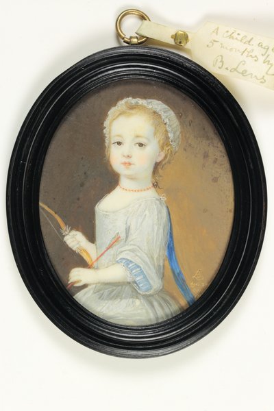 Et lille barn født 1714, ca. 1716 (akvarel på elfenben) af Bernard III Lens