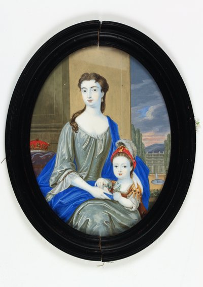 Lady Catherine Darnley, hertuginde af Buckingham (emalje) af Bernard III Lens