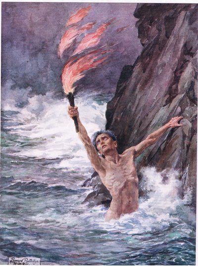 For sig selv dødsbølge, illustration fra 