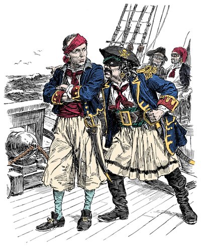 To pirater truer Illustration af Bernard Partridge (1861-1945) fra 