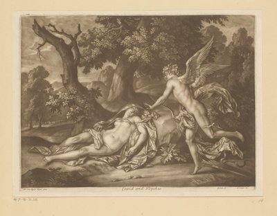 Cupido en Psyche Amor og psyke (titel på objekt) af Bernard Lens (II)