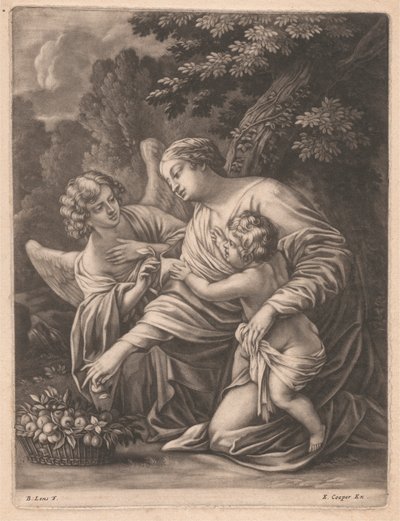 Madonna, Child og Angel af Bernard Lens
