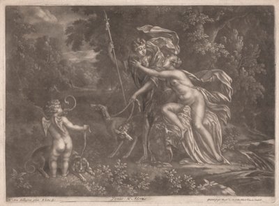 Venus og Adonis af Bernard Lens