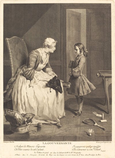 Guvernante af Bernard Lépicié after Jean Siméon Chardin