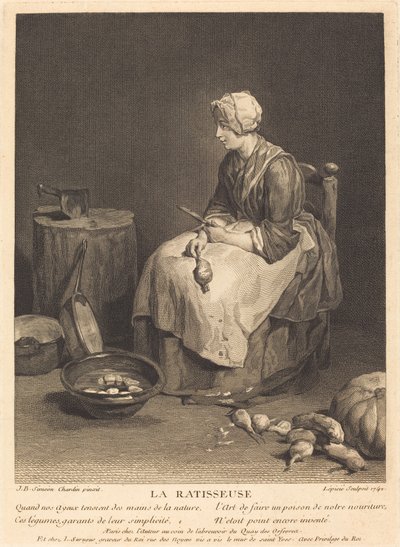 Riven af Bernard Lépicié after Jean Siméon Chardin