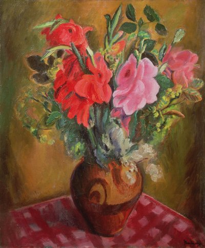 Stilleben med blomster af Bernard Meninsky
