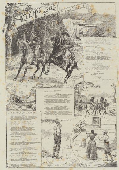 Artemis in Sierra, af Bret Harte af Bernard Partridge