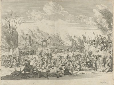 Franske grusomheder i Bodegraven og Zwammerdam, 1672 af Bernard Picart (workshop of)