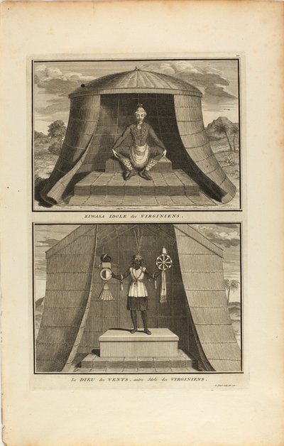Kuvasa Idole Des Virginiens/Le Dieu Des Vents, Autre Jdote Des Virginiens af Bernard Picart