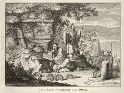 Wizards and Wizards of China, fra religiøse ceremonier og skikke for alle verdens folk, pub. 1736 af Bernard Picart