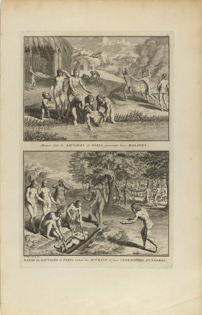 Manière dont les Sauvages.../Dance des Sauvages de Paria af Bernard Picart