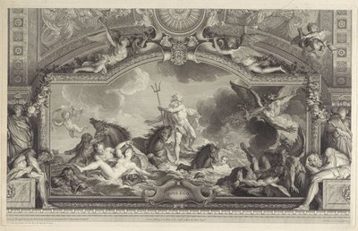 Neptun beroliger bølgerne Quos Ego (titel på objekt) af Bernard Picart
