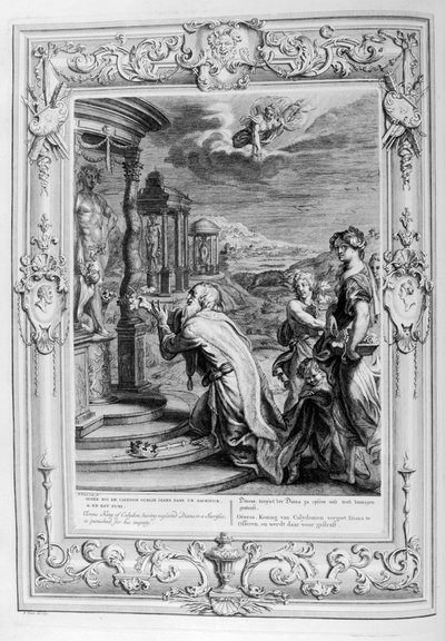 Oeneus, konge af Calydon.. straffes for sin ugudelighed, 1733 af Bernard Picart