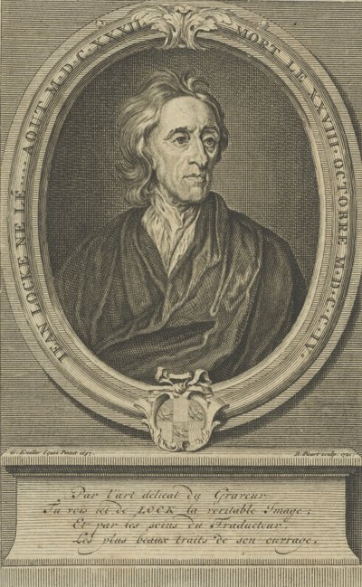 Portræt af lægen og filosoffen John Locke 1632-1704, 1721. af Bernard Picart