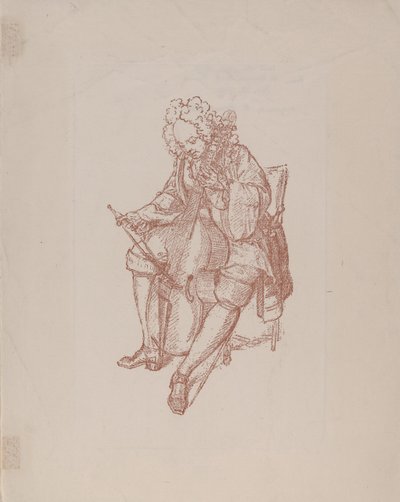The Bass Viol Player, 1707 af Bernard Picart