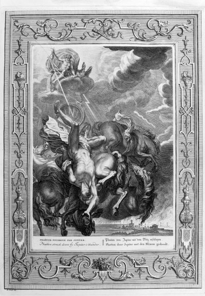 Phaetons fald (gravering) af Bernard Picart