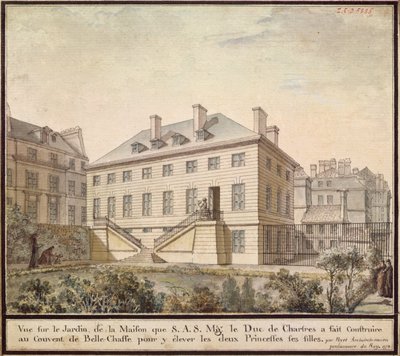 Pavillonen ved Bellechasse, 1778 (wc på papir) af Bernard Poyet