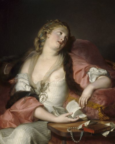 Lady Reading the Letters of Heloise and Abelard, c.1780 af Bernard d Agescy