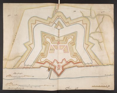 Plan over Tilbury Fort af Bernard de Gomme
