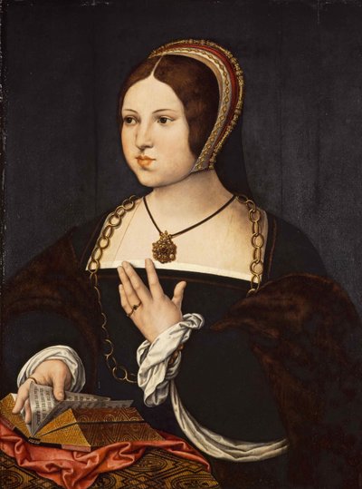 Portræt af Marie Haneton, ca 1518. af Bernard van Orley