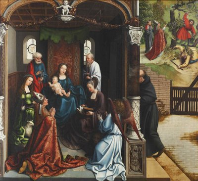 Jomfru og barn tilbedt af Sankt Martin, 1514. af Bernard van Orley